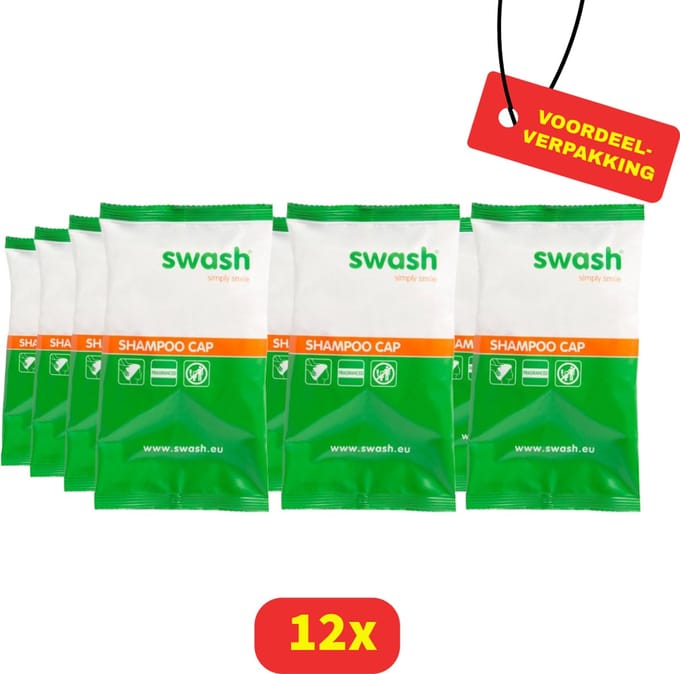 Swash Shampoo Cap Geparfumeerd Oranje - 12 stuks Voordeelverpakking