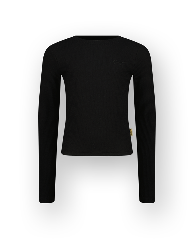 Meisjes T-shirt Icon rib longsleeve