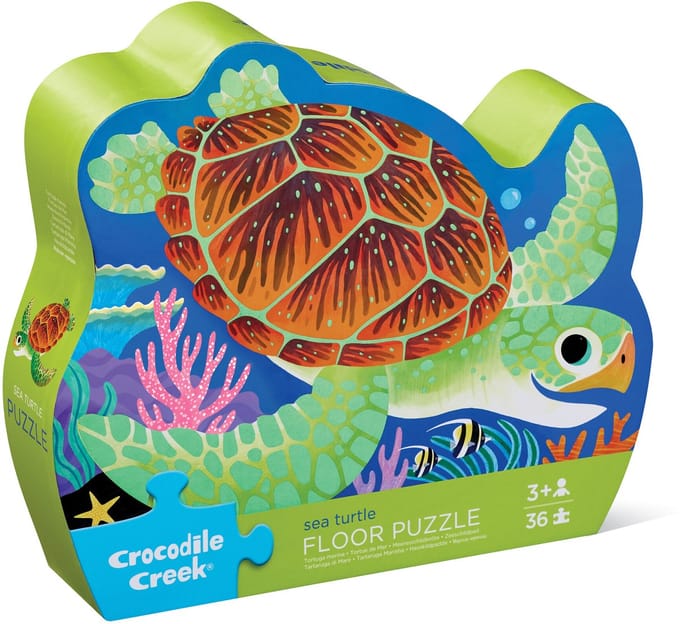 Crocodile Creek Vloerpuzzel Sea Turtle - 36 stukjes