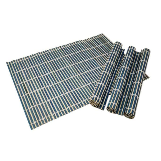 Bamboe Placemats - Set van 4 - Duurzaam - Oprolbaar - Willekeurige kleuren rood