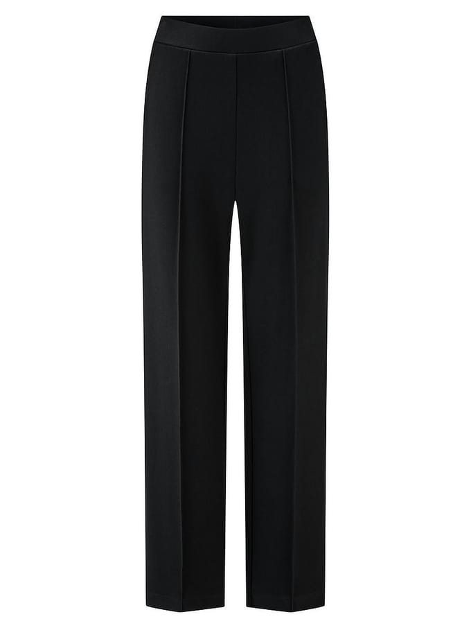 Wide Fit broek Van Peter Hahn zwart