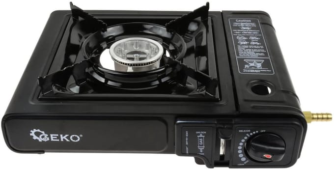 GEKO Compacte campingkookplaat - dual-fuel - 2,5 kW - matzwart