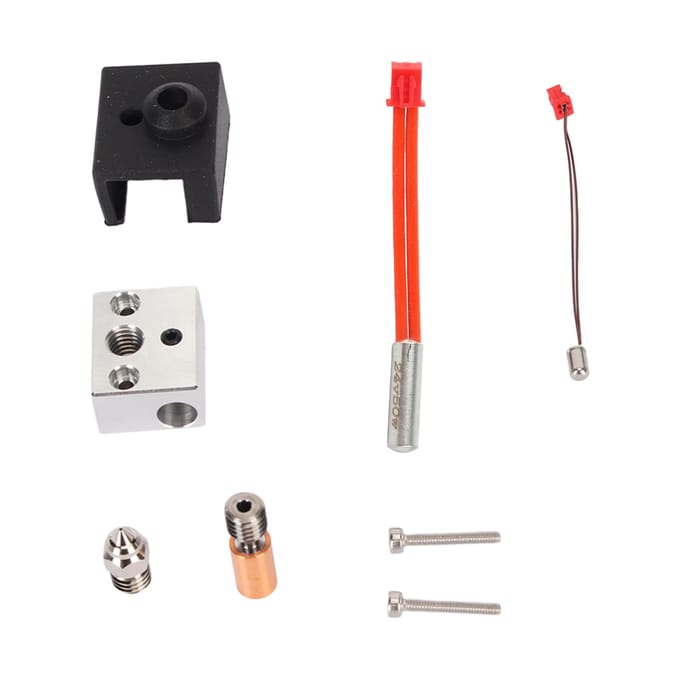 Hot End Extruder Nozzle Kit Hittebestendig Vernikkeld Koper Gecoat Stabiele 3D Printer Extruder Hotend white