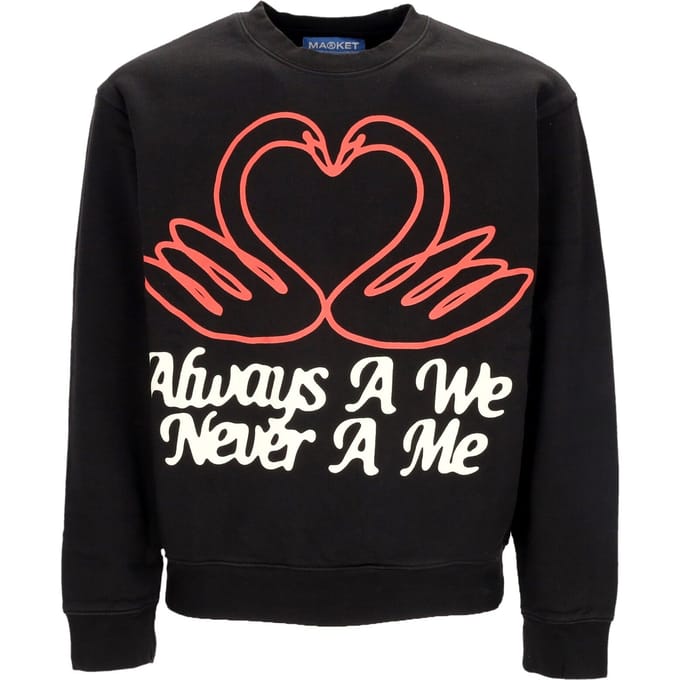 Always We Crewneck Heren Sweatshirt Vintage Zwart