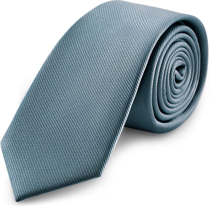 Rookgrijze Grosgrain Stropdas van 8 cm