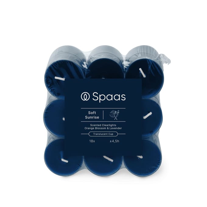 Spaas - Geurende Clearlights - Blokverpakking x18 – Soft Sunrise – 4,5 uur