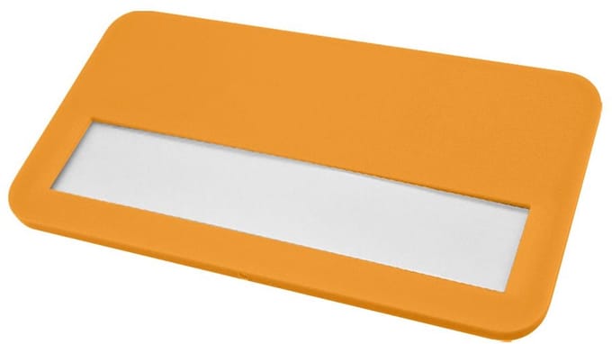 CombiCraft blanco plastic naambadge met magneetsluiting oranje - 5 stuks