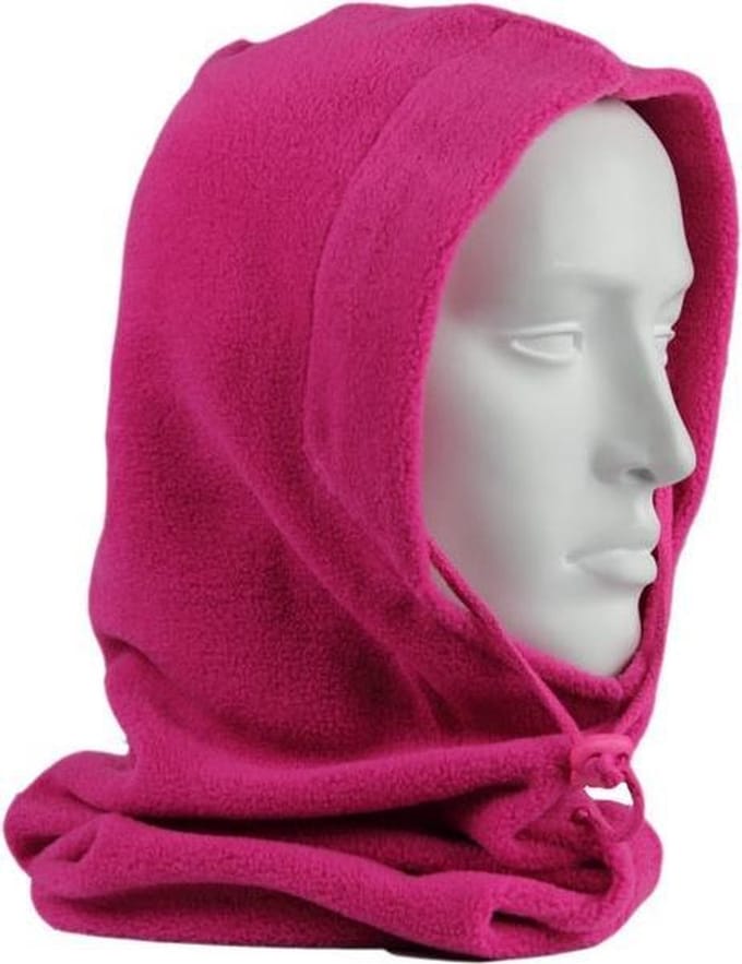 Fleece muts fuchsia one size voor volwassenen