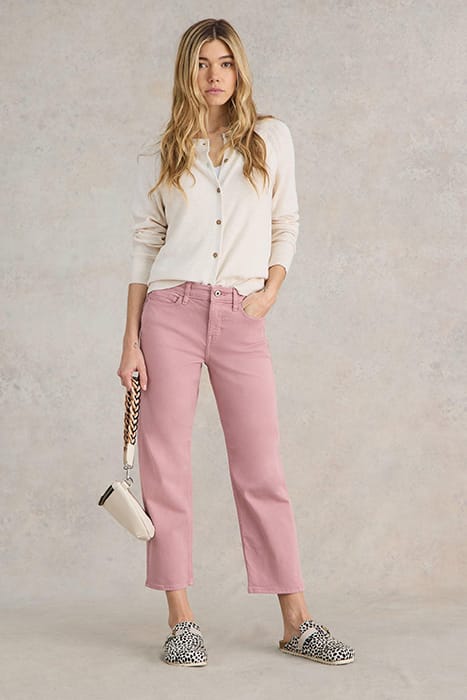 White Stuff Blake Straight Crop Jean Ty Pink Taglia: 20 REGULAR | Jeans straight fit Outlet | Donna | Rosa