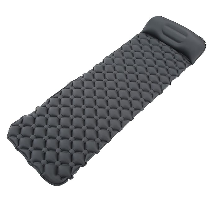 Buiten Slaapmatras TPU Vochtdicht Draagbaar met Kussen Camping Slaapmat voor Backpacken gray