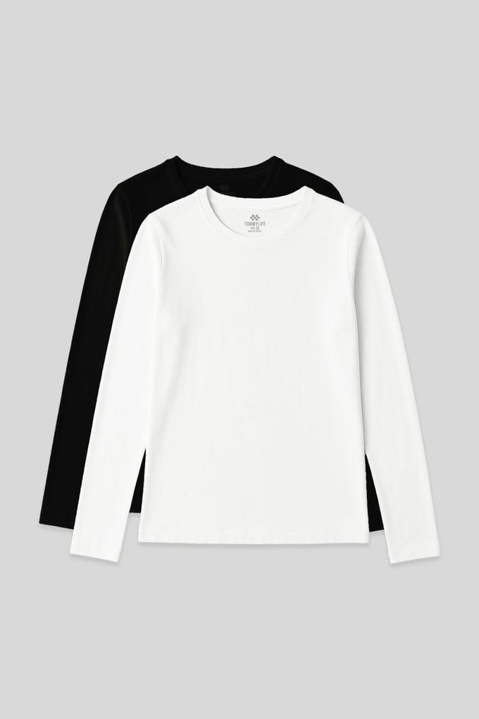 Dames Langsleev T-shirt met Ronde Hals