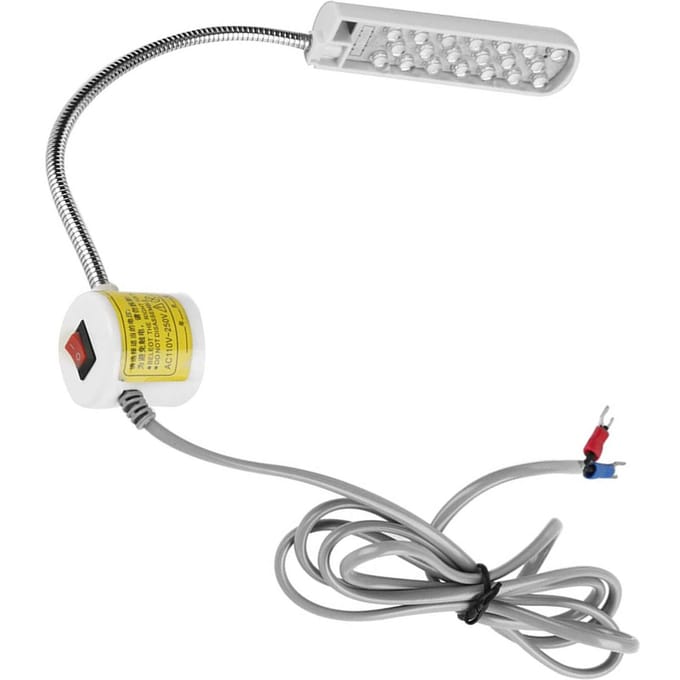 Lampe LED de Travail pour Machine à Coudre Lampe à Base Magnétique Réglable Pièce 20-Pin Card Plug white