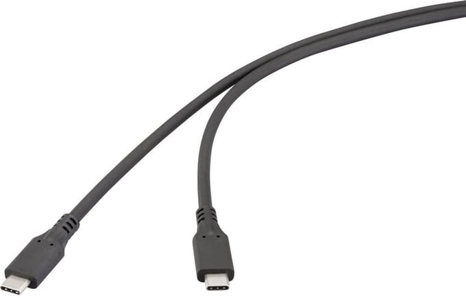 Renkforce RF-6830438 USB-kabel USB 4.0 USB-C stekker 1.00 m Zwart
