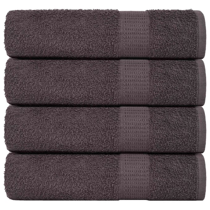 vidaXL - Douchehanddoeken - FROGN - 4 - st - 70x140 - cm - 360 - g/m² - antraciet