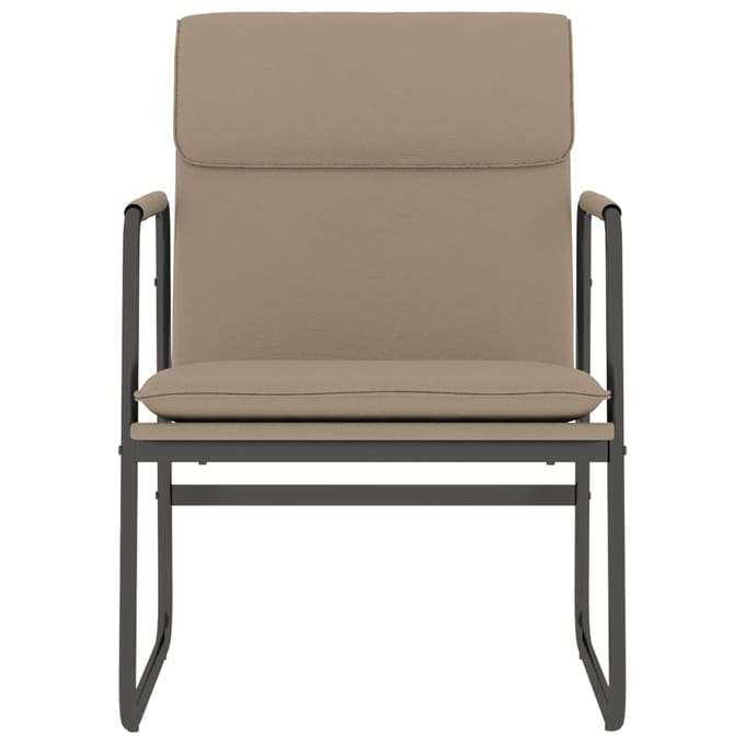 vidaXL - Loungestoel - 55x64x80 - cm - kunstleer - cappuccinokleurig
