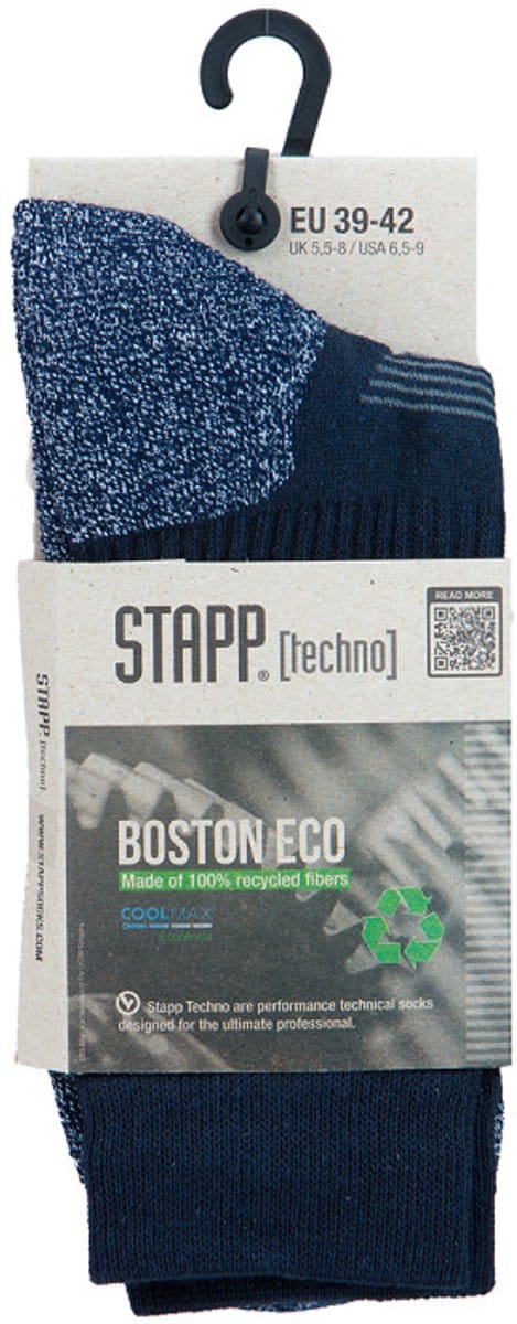 Stapp Techno Boston Eco | Werksokken | Blauw | Naadloos | Ademend | 6 Pack | Maat 35–50