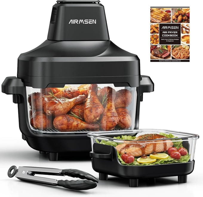 Draagbare Airfryer 4.5 Liter - Compact en Makkelijk in Gebruik
