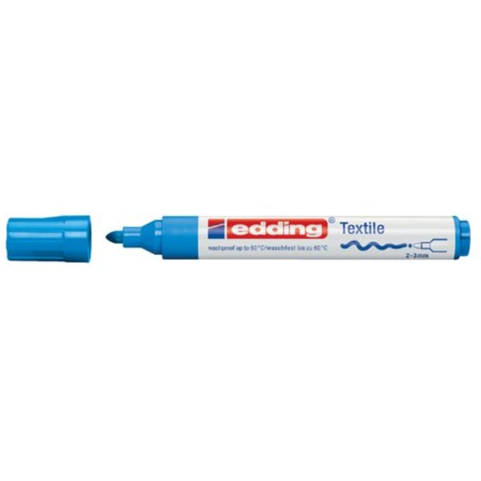 Textielmarker edding 4500 rond 2-3mm lichtblauw