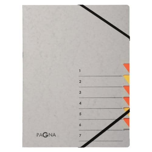 Sorteermap pagna easy a4 7 tabs geel/oranje