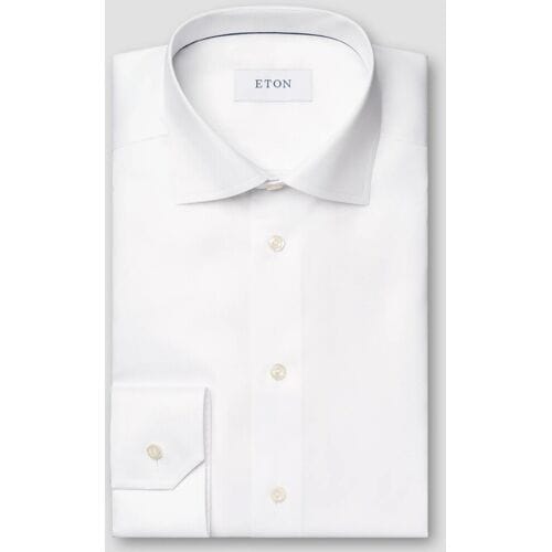 Eton Overhemd Signature Twill Uni Super Slim Cutaway Collar Wit / male