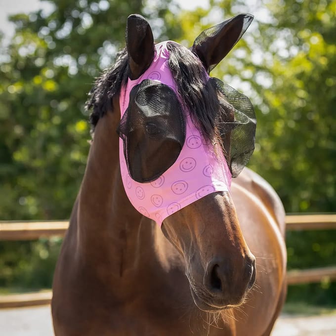 QHP - Vliegenmasker Super Bug - Collection - Cheery Pink - Maat Cob