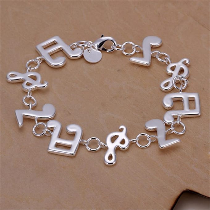 Bracelet Bijou Note de Musique gray