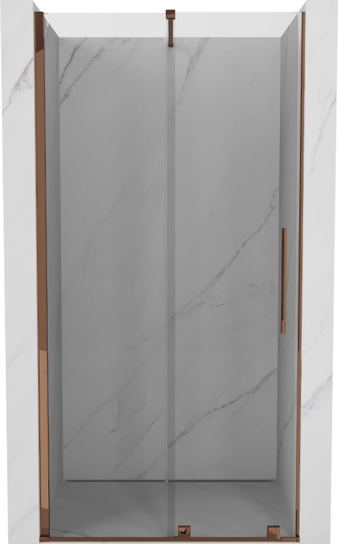 Mexen Velar schuifdouchedeur 100 , transparant, roze goud - 871-100-000-01-60