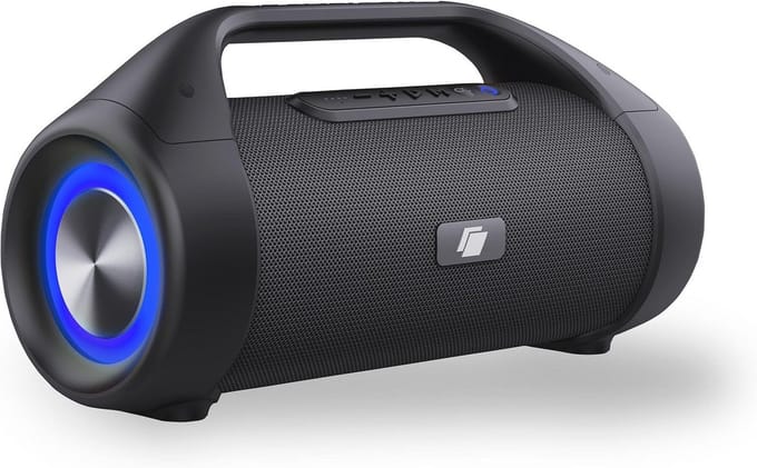 Bluetooth speaker met LED verlichting - Draadloze muziekbox met AUX en USB - 12 uur speeltijd - Splashproof