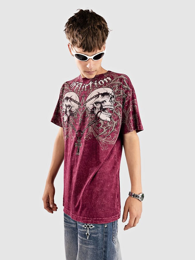 Affliction Collapse T-Shirt bruin