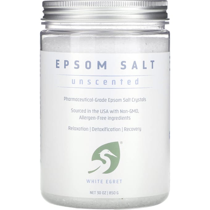 Epsomzout, ongeparfumeerd, 850 g(30oz) white