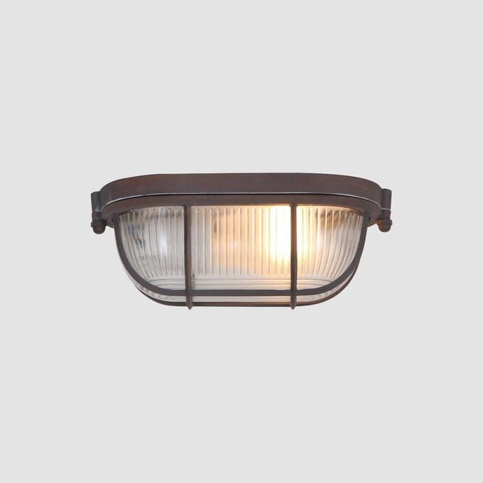 Plafonnieres Mexlite Lisanne Bruin/Transparant Glas Metaal 21cm - Dimbaar Wandlamp E27 binnen