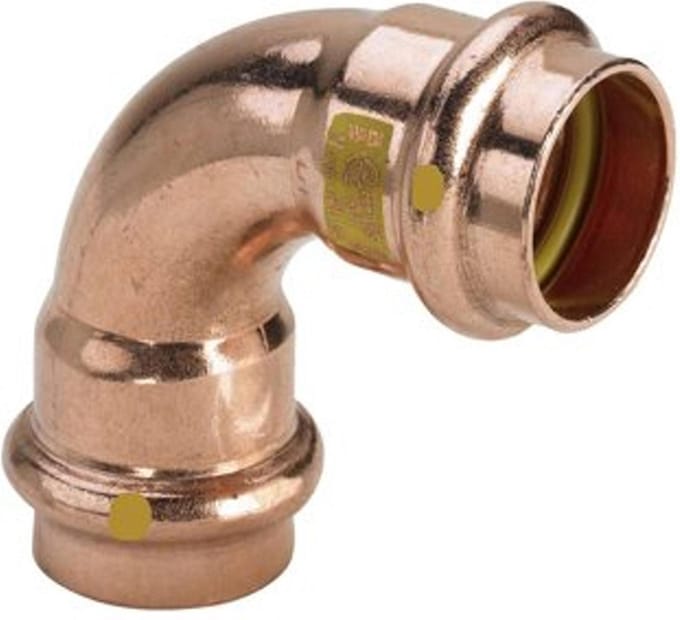 Viega Profipress G bend 90° 42 Copper / glossy