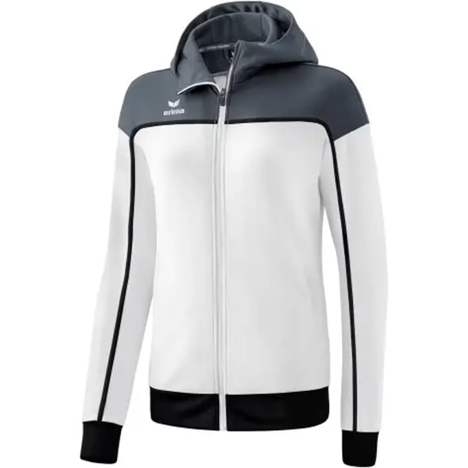 Erima Change Trainingsjack Met Capuchon Dames - Zwart / Slate Grey / Wit | Maat: 36