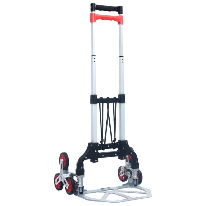 vidaXL - Traptrolley - inklapbaar - 70 - kg - aluminium - zilverkleurig