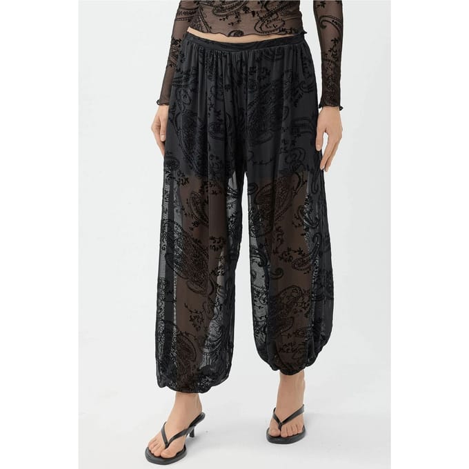 Ontspannen Pas Flockprint Tull Broek