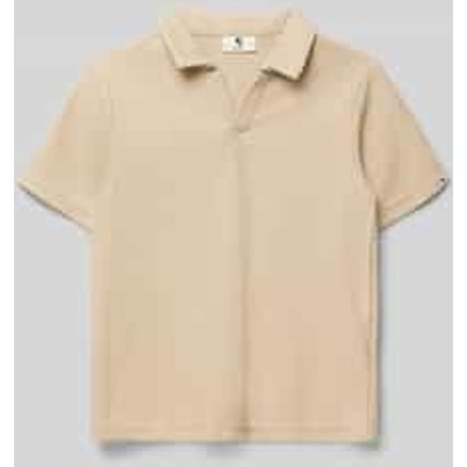 regular fit poloshirt met structuurpatroon