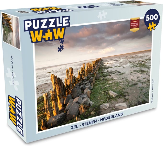 Puzzel Zee - Stenen - Nederland - Legpuzzel - Puzzel 500 stukjes