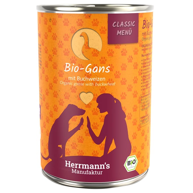 Herrmann's Menu Classic 6 x 400 g - Bio-Gans met Bio-Boekweit