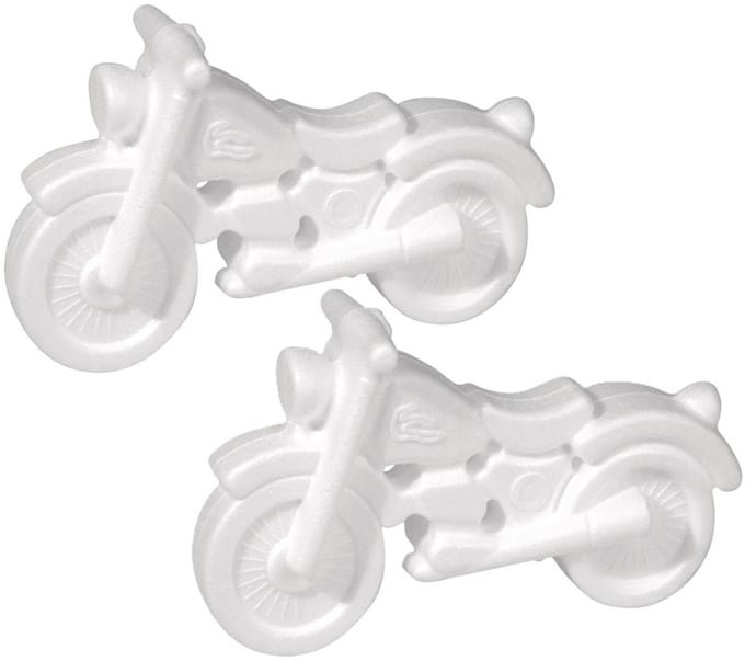 Piepschuim motor - 2x stuks - 17 cm - styrofoam - hobby - DIY - knutsel figuren van piepschuim - knutselen artikelen
