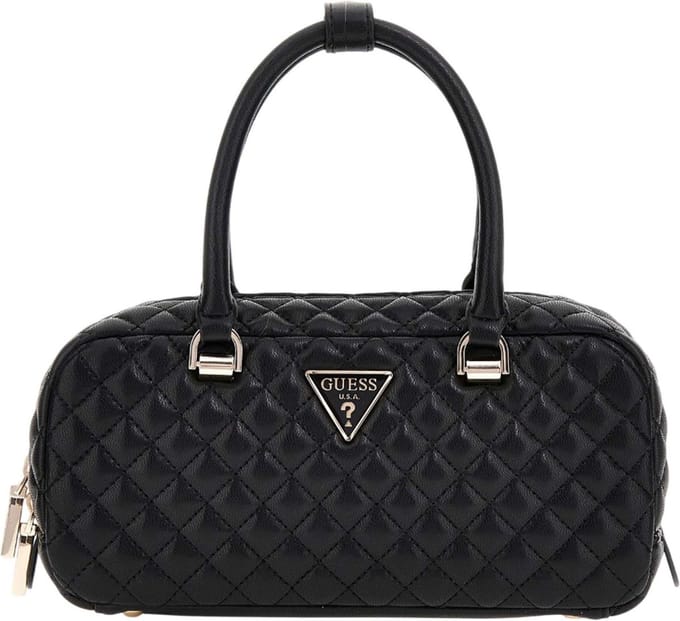 GUESS Schoudertas Eco Rianee Satchel Bag Black Zwart