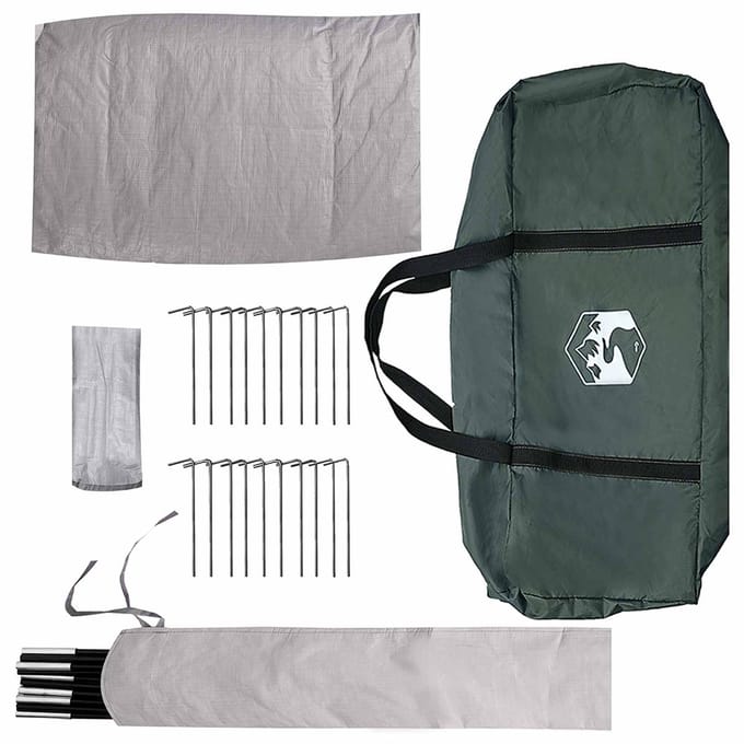 vidaXL - Tipi - Tent - met - dak - Legergroen - 6-persoons - Polyester - en - Staal