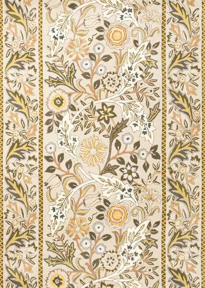 Morris & Co Wilhelmina Linen Mustard 127401 - 200 x 280 cm