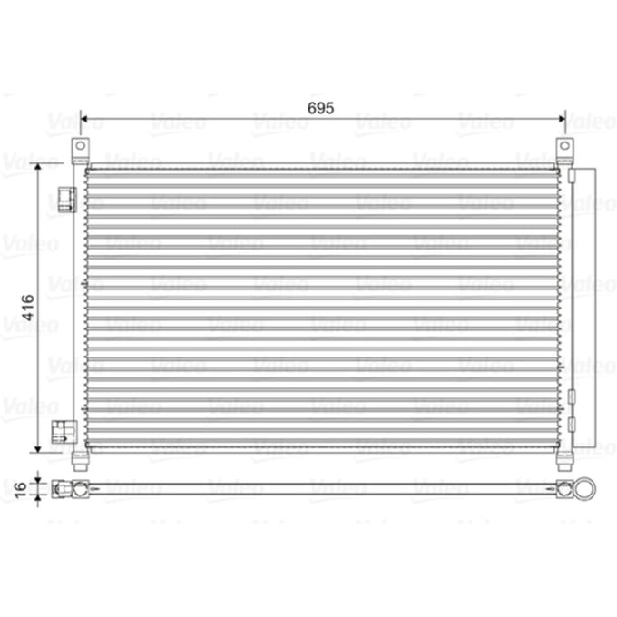 Condensator, airconditioning VALEO 822611