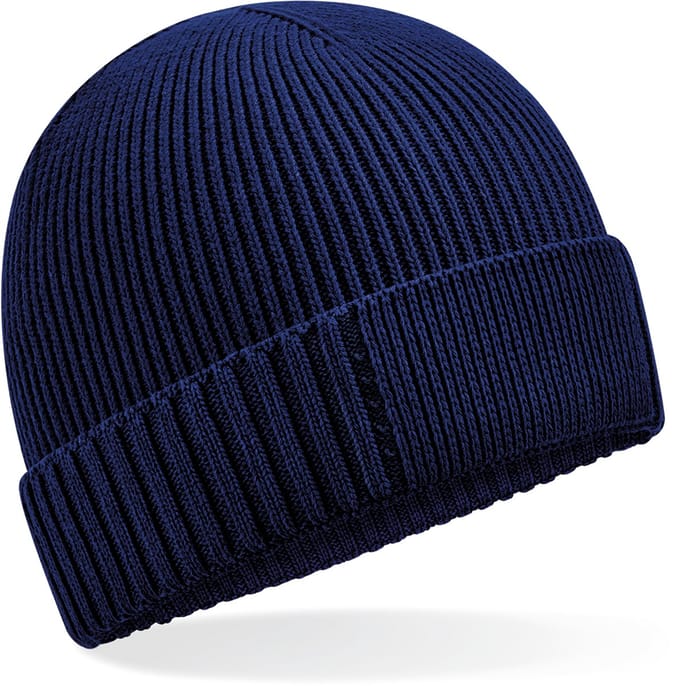 Beechfield Biologisch katoenen muts met technische patch B438N - Oxford Navy - One size
