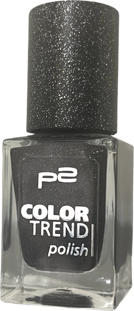 P2 Cosmetics EU Color Trend Nagellak 080 Black Sand 10ml Zwart Glitter