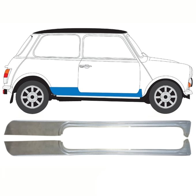 Volledige dorpel voor Austin Mini Cooper 1959-2000 / Links + Rechts / Set