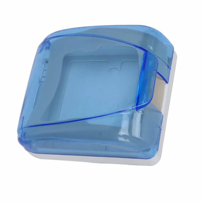 Boîte étanche universelle type 86 transparente pour interrupteur mural, protection pour salle de bain, bleu