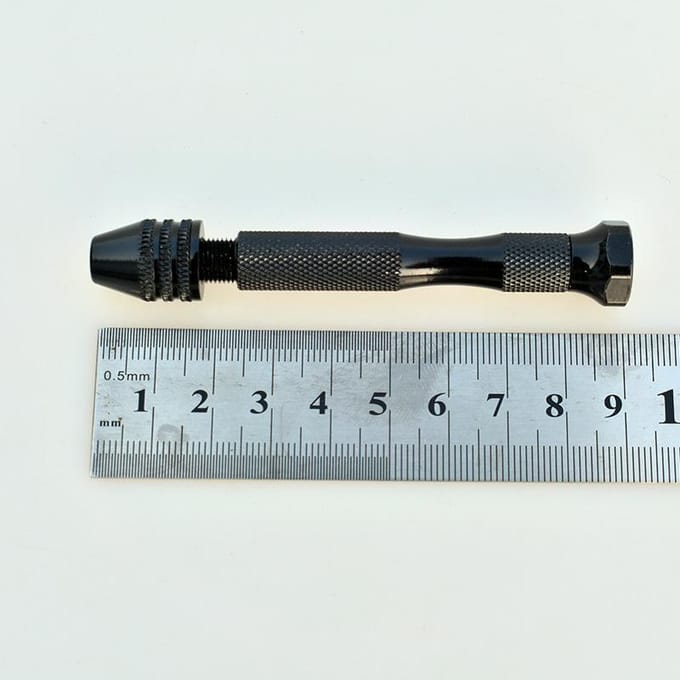 Perceuse hélicoïdale, perceuse à main, trou de perçage, alliage d'aluminium, Mini Micro perceuse à main en aluminium avec mandrin hélicoïdal Hand twist drill+10pcs tw