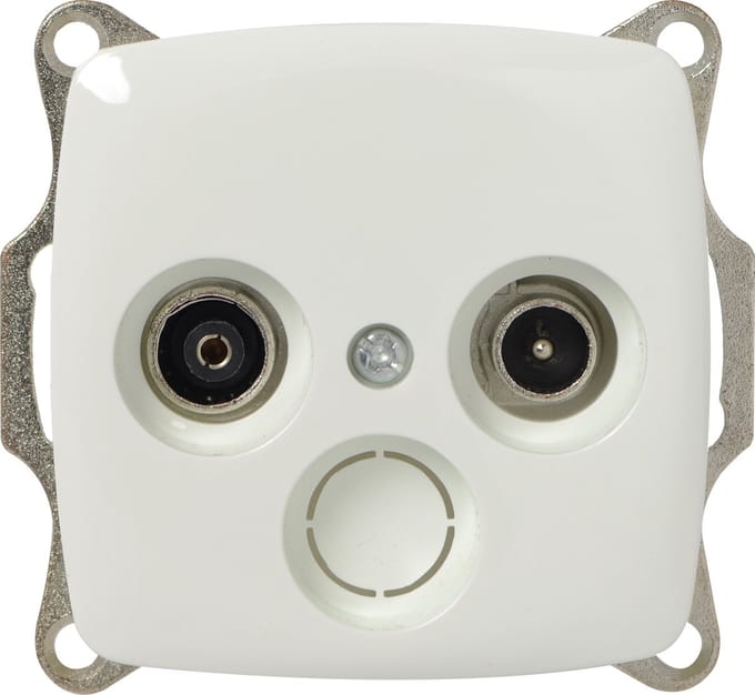 Karwei Aurora Coax wandcontactdoos - Inbouw - Wit