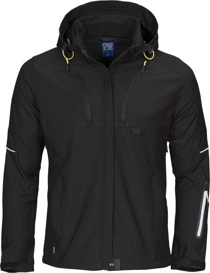 ProJob 3412 DAMES SOFTSHELL JAS 643412 - Zwart - M
